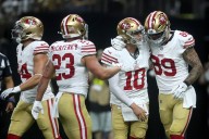 49ers’ Mac Jones stands and delivers in place of Brock Purdy in win over Saints