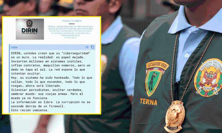 Hackers habrían vulnerado base de datos de la Dirección de Inteligencia de la PNP