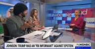 MSNBC Host Can’t Supress Laugh Over Wild Trump-Epstein ‘FBI Informant’ Claim