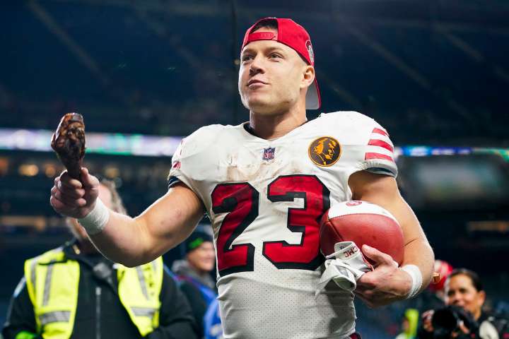 49ers pregame: Christian McCaffrey will play through calf issue against Seahawks