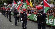 Spanish Vuelta stage cut short because of disruption by pro-Palestinian protesters near finish line