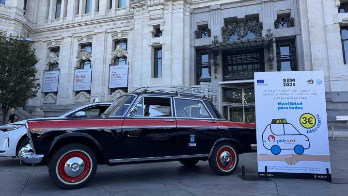 El taxi madrileño se une por primera vez a la semana de la movilidad con descuentos y una exposición