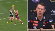 Collingwood coach Craig McRae weighs in on controversial late call in loss to Brisbane