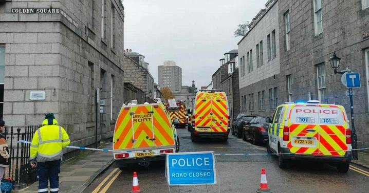 Aberdeen city centre street locked down after fire as emergency services rush to ongoing incident