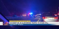 Crash halts traffic on JR Allen Parkway in Columbus