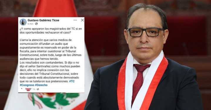 Magistrado del TC se pronunció sobre audios atribuidos a Santiváñez