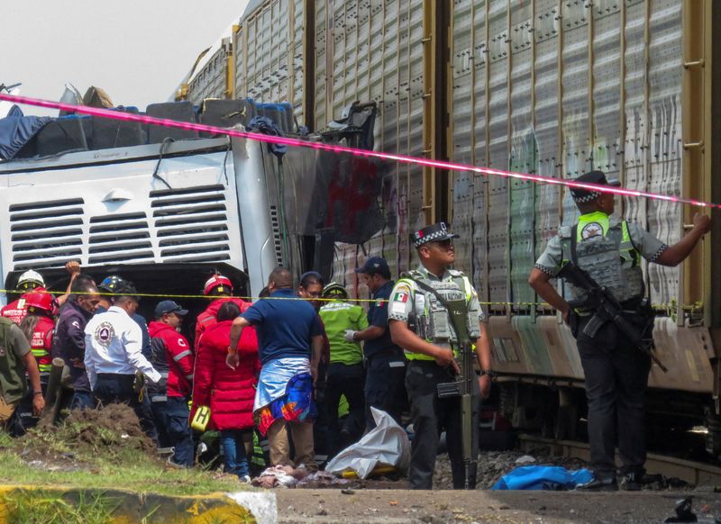 More than 60 injured, 10 killed after Mexican train hits double