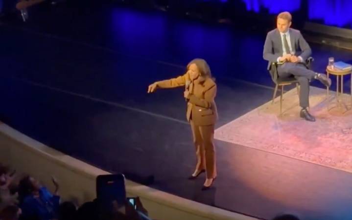 WATCH: Kamala Harris’s Book Tour Kickoff Raided by Gaza Protesters