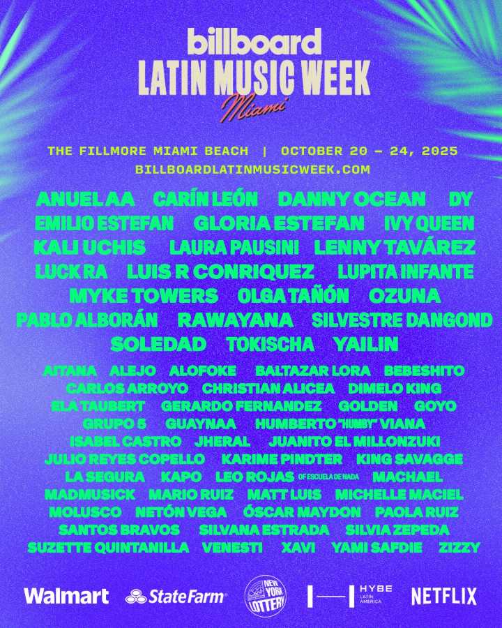 Se revela el programa completo de la Semana Billboard de La Música Latina