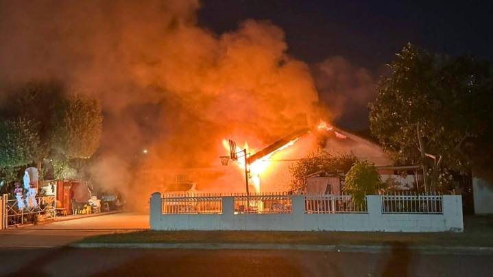 Tesla dashcam captures Orange County house fire that displaced 4 adults, 2 kids