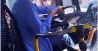 Como pancho por su casa: así grabaron a un colectivero norteño mensajeando en pleno viaje