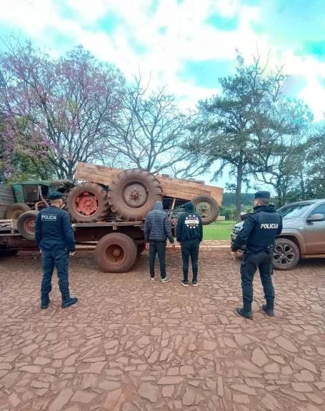 Recuperan maquinaria forestal y detienen a sospechosos de robar a empresa privada en Eldorado
