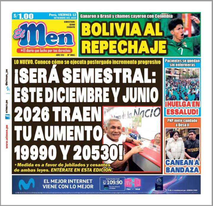 Portada Diario El Men (10/09/2025)