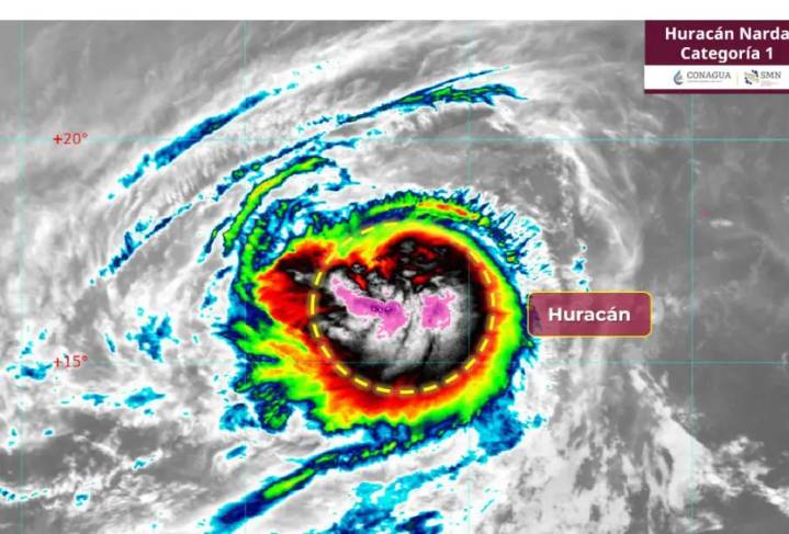 Huracán Narda provoca oleaje elevado y lluvias en el sur de BCS