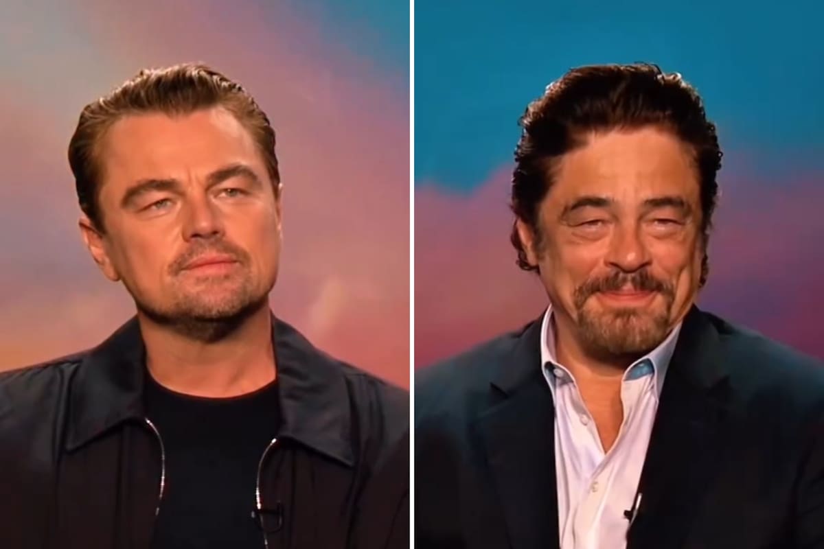 Leyendas del Hollywood. Leo DiCaprio y Benicio del Toro hablaron de su fanatismo por Messi y sorprendieron