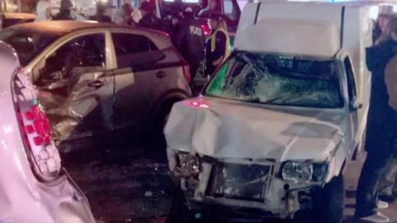 Una mujer protagonizó un accidente tras un recital de La K’onga