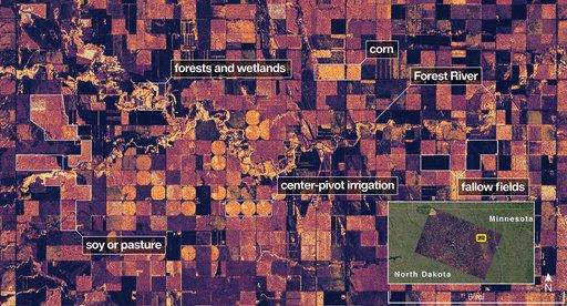 First radar images from new Earth-mapping satellite showcase Maine coast and North Dakota farmland