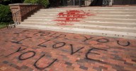 Vandalism at UNC: Paint across steps, messages on walkway :: WRAL.com