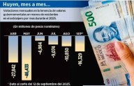 Se fugan 115.5 mmdp en 5 meses y medio