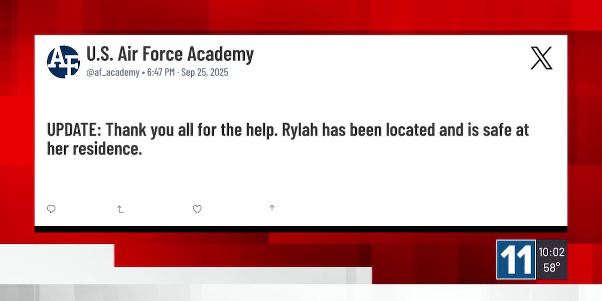 Missing 4-year-old girl at U.S. Air Force Academy found safe