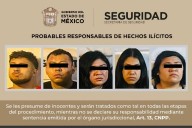 Detienen a cinco personas probables integrantes de grupo delictivo con orígenes en el estado de Michoacán