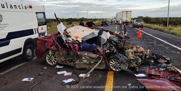 VÍCTIMAS DEL ACCIDENTE EN SAIN ALTO; ERAN CONOCIDOS EN SOMBRERETE
