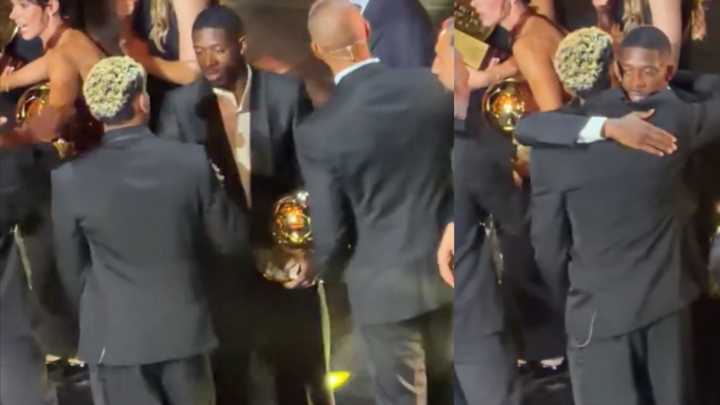 Video: Lamine Yamal dio ejemplo como perdedor ejemplar y felicitó de inmediato a Ousmane Dembélé, ganador del Balón de Oro 2025