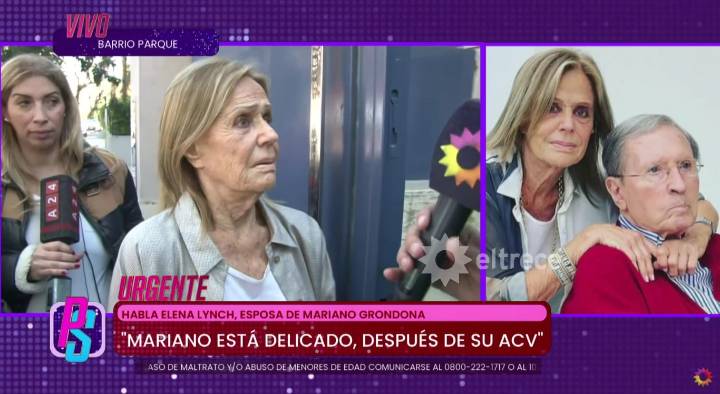 «Es bravo»: Elena Lynch habló del estado de salud de Mariano Grondona