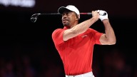 Tiger Woods hitting balls again at charity event in New York City