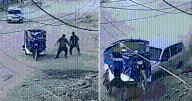 Jicamarca: hombres se salvan de morir tras choque de auto fuera de control contra mototaxi estacionada