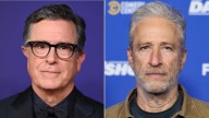 Late night hosts Jon Stewart and Stephen Colbert defend Jimmy Kimmel and free speech