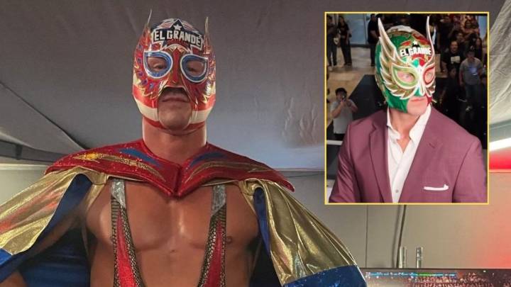 AAA: El Grande Americano sorprende al aparecer con máscara tricolor en Monterrey