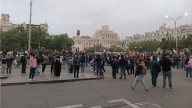 Jóvenes y colectivos sociales protestan en el centro de Lima contra el gobierno de Dina Boluarte y el Congreso