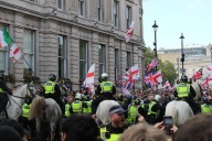 No 10 defends PM ‘fight of our times’ remarks after condemning march violence
