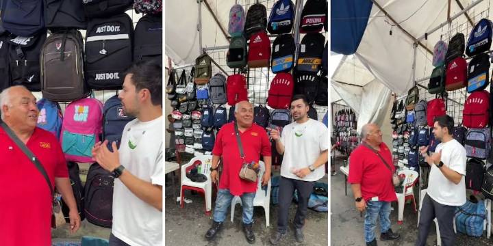 Usuarios estallan contra comerciante de Tepito por aprovecharse de influencer extranjero que compró sus mochilas