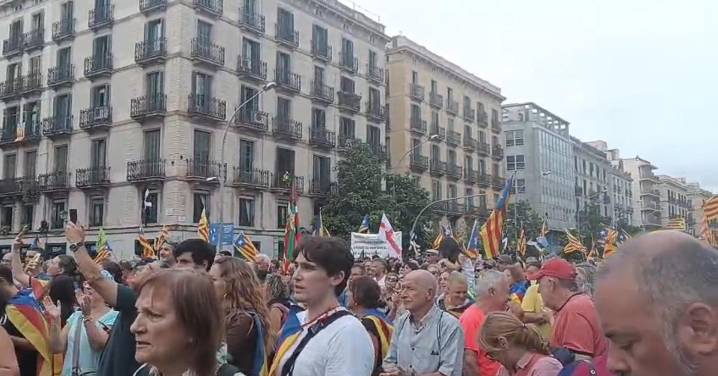 Inicio de la manifestación en Barcelona