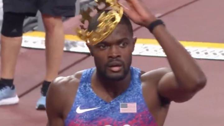 'That's insane' - Chaos as USA star disqualified after winning gold while celebrating in a crown before decision U
