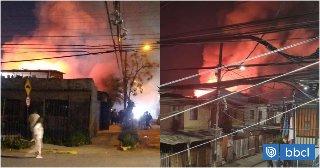 Hombre en reposo médico muere tras no poder huir de incendio que destruyó seis casas en Maipú