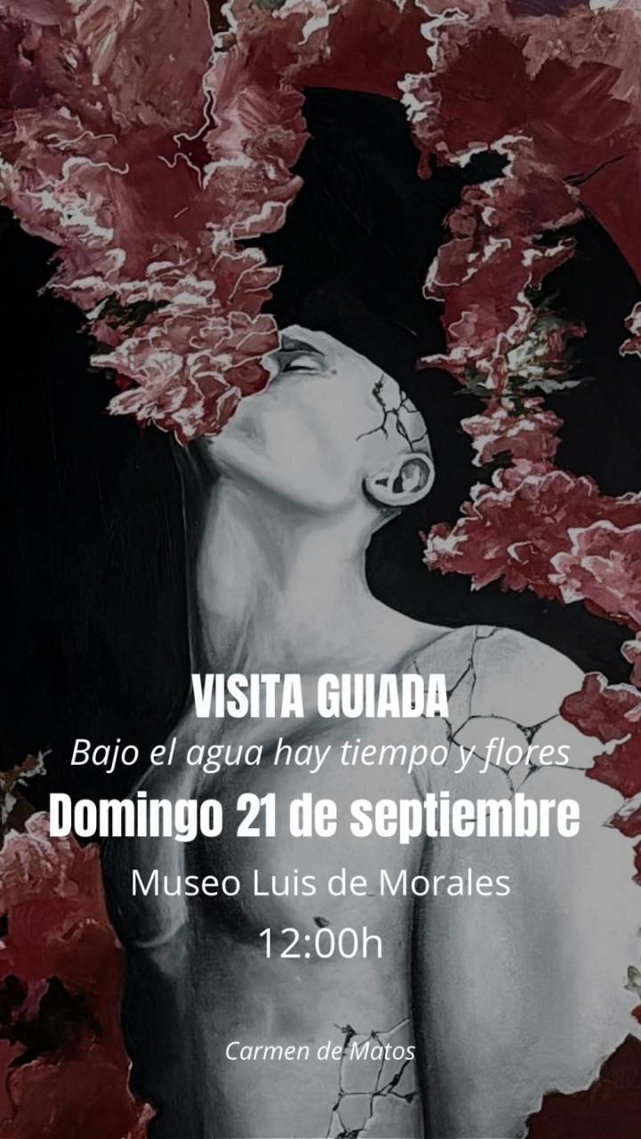 Carmen de Matos ofrece una visita guiada a su exposición en el Museo Luis de Morales de Badajoz