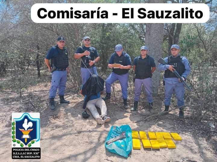 El Impenetrable: en operativo cerrojo atraparon a un narco con 11 panes de cocaína