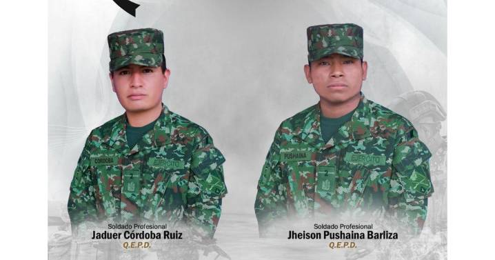 Dos soldados mueren en un combate contra disidentes de las Farc
