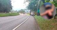 ¡Atención! Dos polizontes cayeron de un camión en la variante de Ibagué