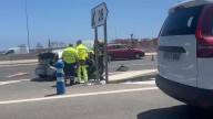 Colisión entre un coche y un camión en Gran Canaria