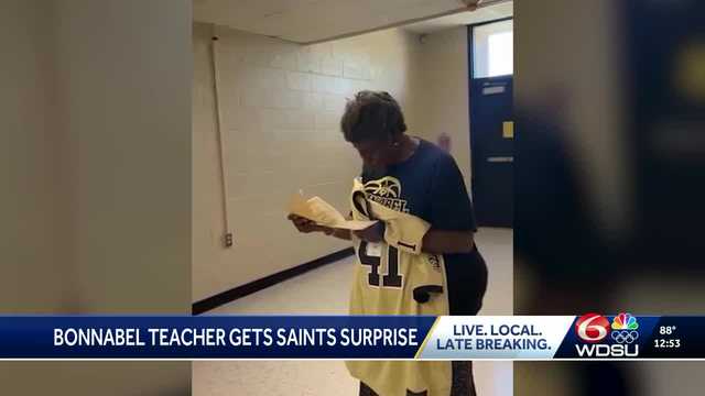 Bonnabel High School teacher surprised with Saints tickets to celebrate 50 years of teaching