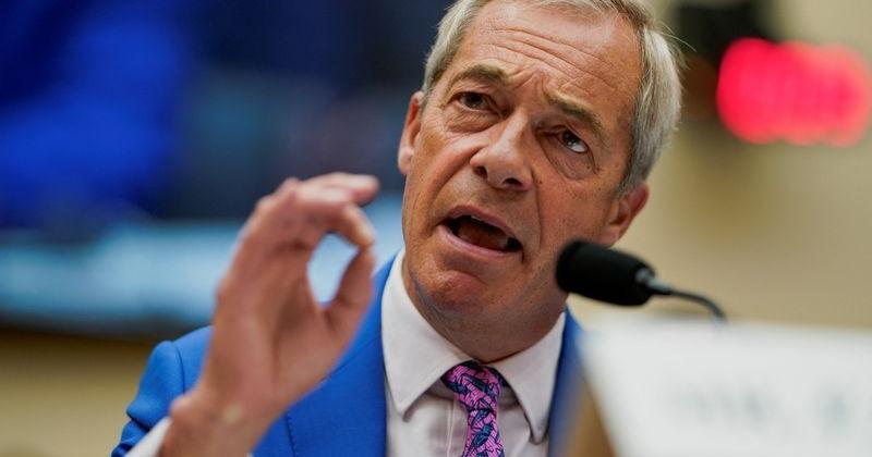 Farage, in Washington, takes aim at UK government over free speech