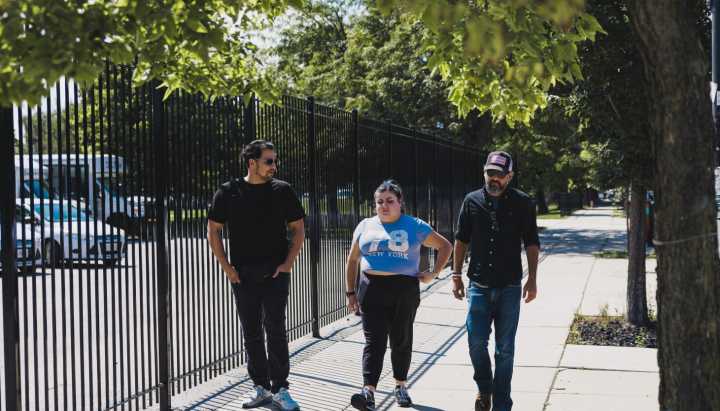 Volunteers on ICE patrol in Pilsen, looking for agents