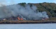 Firefighters remain at scene as gorse blaze ravages Scots beauty spot