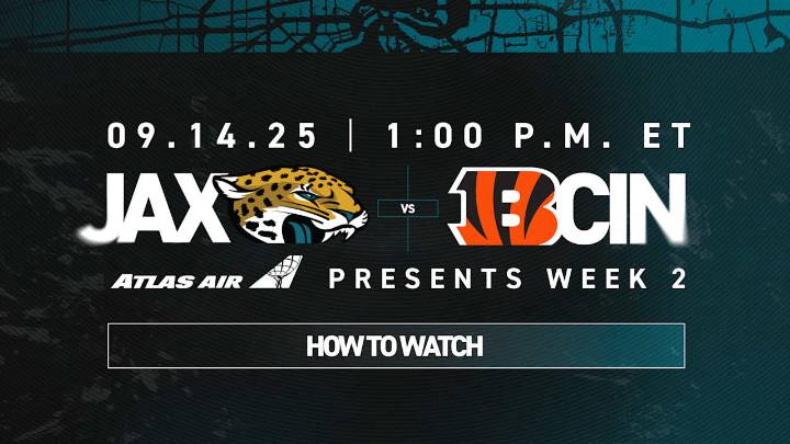 Where to Watch: Jaguars vs. Bengals, Week 2 of 2025 NFL Season