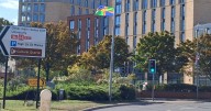 Mystery over multinational flags appearing in Lincoln