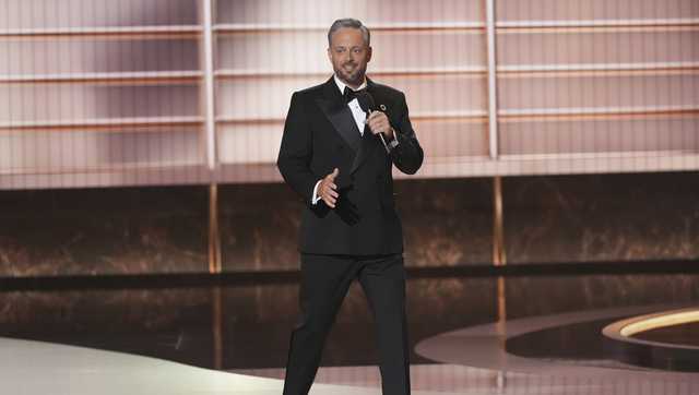 Nate Bargatze opens the 2025 Emmy Awards, where 'The Studio' and 'Severance' are favorites